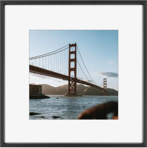 Miniatura 76 de Frametory, Portarretratos de metal de 16 x 24 pulgadas con paspartú para fotos de 12 x 18 pulgadas y vidrio real, colección de marcos de fotos
