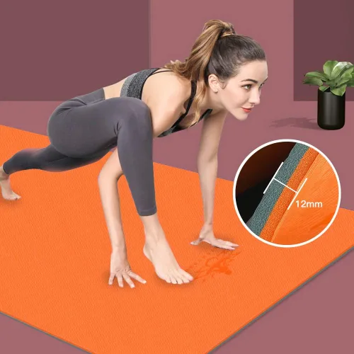 Miniatura 5 de Hatha Yoga - Tapete de yoga extra grueso de elastómero termoplástico, 72 x 32 pulgadas de grosor, 1/2 pulgadas, respetuoso con el medio ambiente