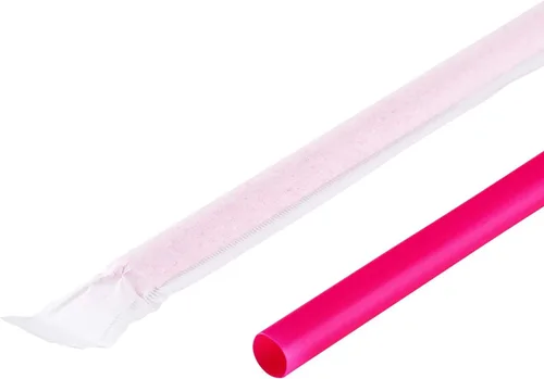 Miniatura 3 de Karat C9075 (rosa) Pajitas gigantes de 9 pulgadas (0.315 in) envueltas en papel, color rosa (paquete de 2500)
