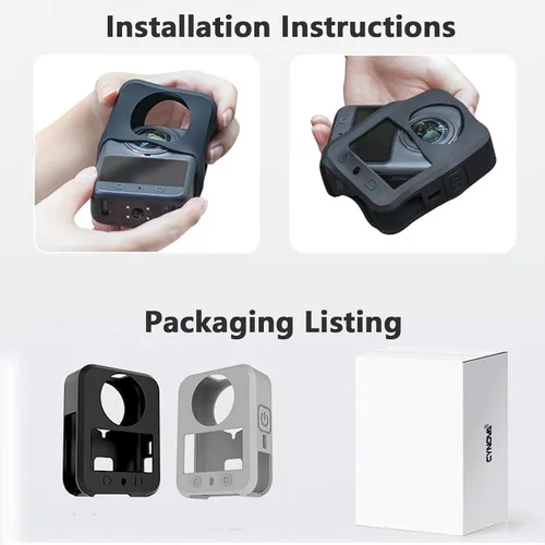 Miniatura 9 de Funda protectora para DJI Osmo 360, Funda de silicona Funda Protector para DJI OSMO 360 Accesorios (negro)