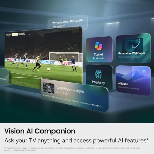 Miniatura 11 de Samsung Smart TV Samsung Vision AI Companion de 43 pulgadas Class Mini LED M70H Series (modelo 2026, 43M70H) Procesador LED 4K, color de espectro