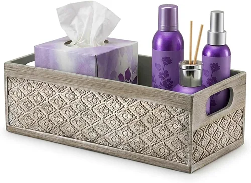 Miniatura 10 de Creative Scents Dublin - Cesta de almacenamiento de papel higiénico marrón para decoración, organizador decorativo de baño y almacenamiento