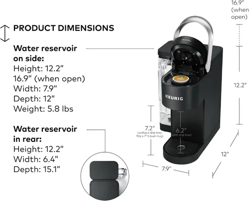 Miniatura 6 de Keurig K-Supreme SMART - Cafetera inteligente, tecnología MultiStream, prepara tamaños de taza de 6 a 12 onzas, color negro Brewid y Multistream