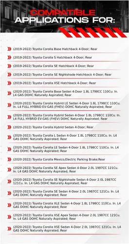 Miniatura 2 de R1 Concepts Frenos traseros y rotores Hardware incluido Kit de pastillas de freno y rotores de freno trasero óptimo Compatible con Toyota