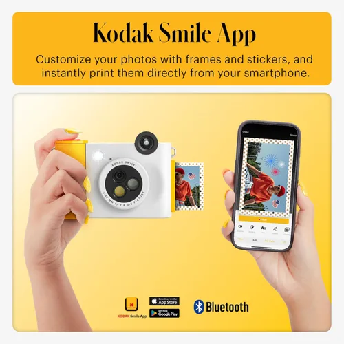 Miniatura 4 de Kodak Smile+ Paquete de regalo para cámara digital instantánea 2 en 1 e impresora fotográfica + estuche + papel fotográfico Zink 2 x 3 con parte