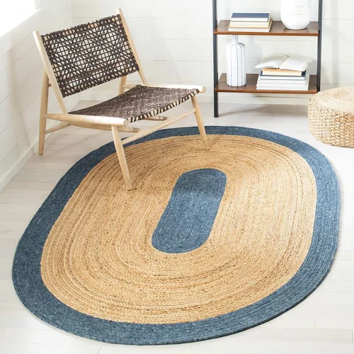 Miniatura 12 de SAFAVIEH Braided Collection BRD910B - Alfombra redonda de yute reversible de 3 pies, color beige y natural, hecha a mano
