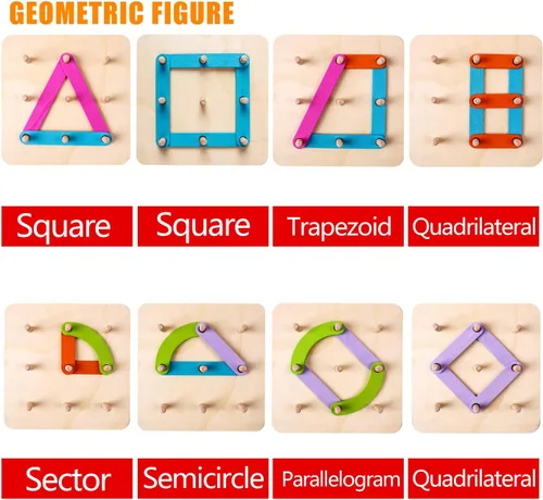 Miniatura 3 de Kizh Juego de actividades de construcción de letras y números de madera, juguetes educativos preescolares, reconocimiento de color, juego