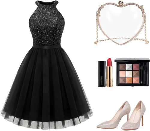 Miniatura 5 de LAKSMI Bolsos de mano de noche de acrílico transparente para mujer, con forma de corazón, lindo bolso con correa de cadena