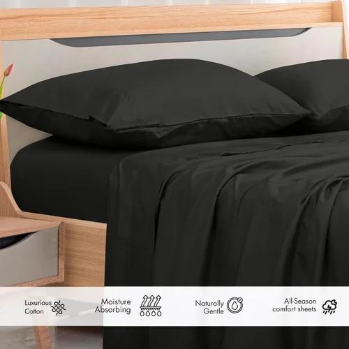 Miniatura 3 de Royale Linens Sábana encimera de 300 hilos de 100 % algodón peinado de fibras largas, súper suave, sábana encimera de tamaño individual se vende por
