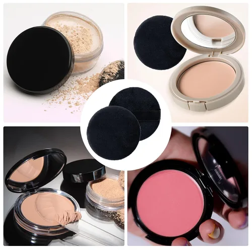 Miniatura 5 de HINZIC Paquete de 25 esponjas redondas de 2.36 pulgadas para aplicadores de maquillaje de base, algodón suave y agradable a la piel, esponjas