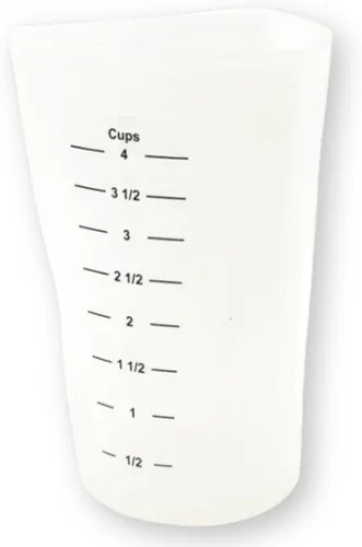 Miniatura 6 de Tablecraft Vasos medidores flexibles, silicona, juego de 3, incluye: 1, 2 y 4 tazas, color blanco