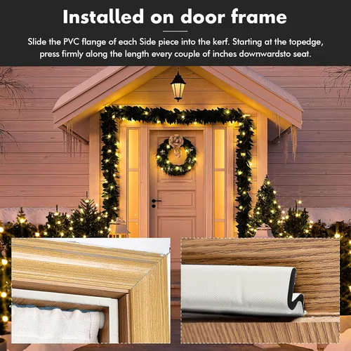 Miniatura 7 de BBTO Burlete Sellador de Puerta Exterior Burlete para Ventana en Forma de V Espuma Kerf Bloqueador de Espacios de Puerta de Garaje Insonorización