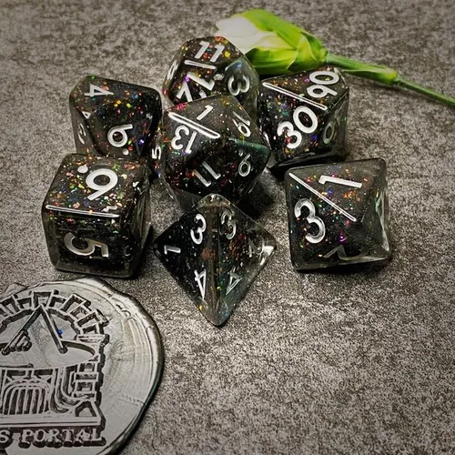 Miniatura 27 de Sage's Portal Cantrips - Juego de dados DND de resina de borde redondo, 7 piezas, juego de dados poliédricos DND para Dungeons and Dragons D&D RPG