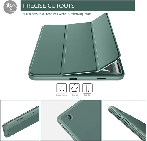 Miniatura 4 de SURITCH Protector de pantalla integrado, soporte para lápices, apagado y encendido automático, funda de piel ligera de cuerpo completo con soporte