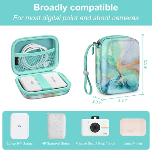 Miniatura 2 de Fintie Funda protectora para Canon Ivy 2 Mini, Canon Ivy CLIQ2 / CLIQ+2 impresora fotográfica de cámara instantánea - Funda de transporte rígida a