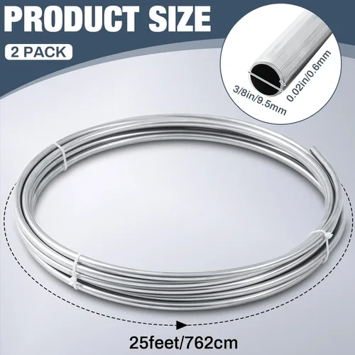 Miniatura 2 de MorningRo 3/8" x 50 pies 304 bobina de tubería de acero inoxidable aplicada para hacer bobinas de tubería de combustible, enfriamiento de mosto