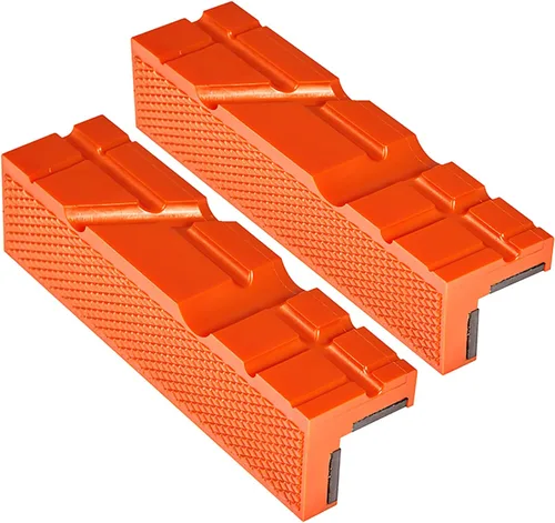 Miniatura 12 de Mordazas de tornillo de banco de 4 pulgadas, fundas universales suaves con imán fuerte, protector multiusos para cualquier tornillo de metal, 1 par
