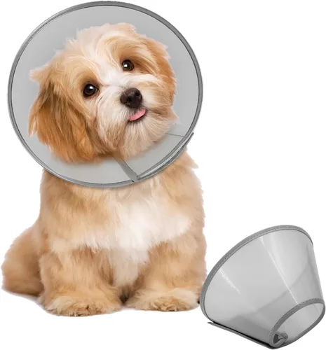 Miniatura 12 de Supet - Collar de cono para perro ajustable después de la cirugía, collar y cono de recuperación para mascotas cómodo y práctico, para perros