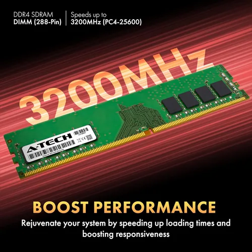 Miniatura 3 de A-Tech Módulos de memoria RAM de escritorio de 16 GB (2 x 8 GB) DDR4 3200 MHz UDIMM PC4-25600 (PC4-3200AA) CL22 DIMM no ECC