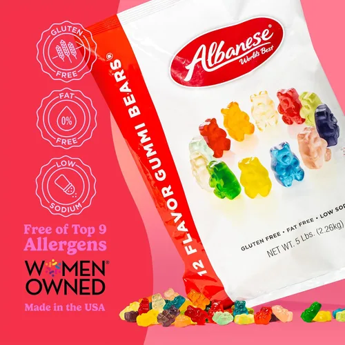 Miniatura 5 de Albanese World's Best 12 osos Gummi de sabor, bolsa de 5 libras
