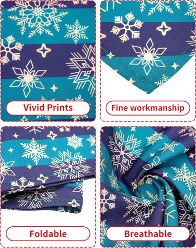 Miniatura 3 de PET SHOW 50 Pack Bandanas Navideñas para Perros Grandes XL Lavables Feliz Año Nuevo Bandanas en Triángulo a Granel Baberos para Perros Medianos