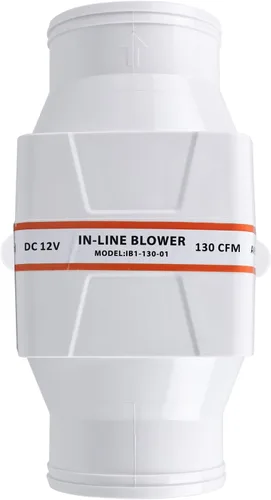 Miniatura 6 de NovelBee 12V 3 pulgadas eléctrico en línea ventilador de aire de sentina marina 130CFM