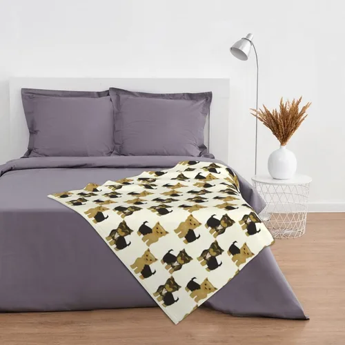Miniatura 7 de Yorkshire Terrier - Manta de forro polar para perro Yorkie de franela súper suave, acogedora, lavable, ligera y mullida para sofá, cama, oficina