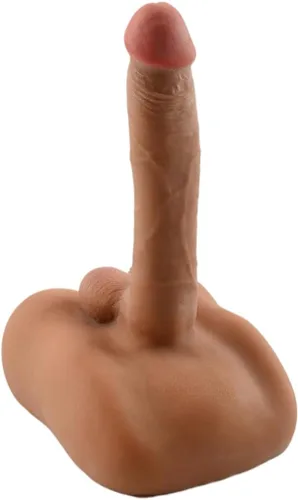 Consolador Enorme y Grueso Torso de Muñeca Sexual para Masturbación Femenina, Consolador Largo Flexible de TPE Torso para Hombre, Masturbador