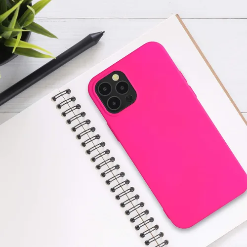 Miniatura 2 de kwmobile Funda compatible con Apple iPhone 12 / iPhone 12 Pro - Funda protectora delgada de silicona TPU - Rosa neón
