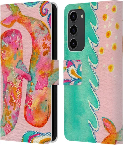 Miniatura 16 de Head Case Designs Officially Licensed Wyanne Blue Watercolour Bear Animals 2 Leather Wallet Case Compatible with Samsung Galaxy S23+ 5G