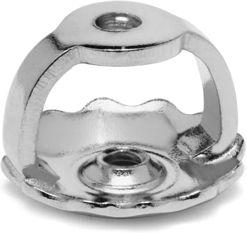 Miniatura 9 de Everyday Elegance Pendientes sólidos de oro blanco de 14 quilates con dos piezas de repuesto para parte trasera de arete Tornillo roscado para par