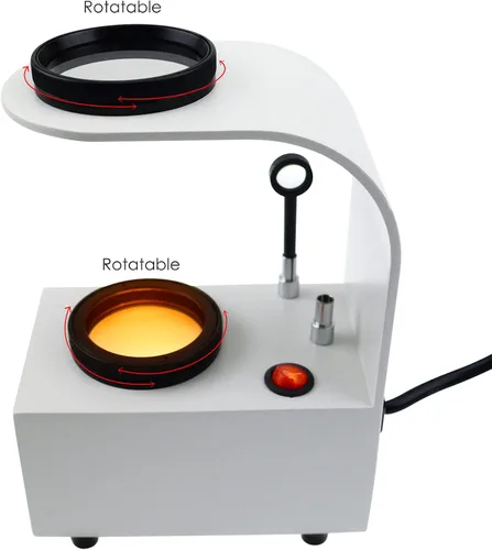 Miniatura 5 de Luz LED polariscopio con filtros giratorios de vidrio, probador polarizador de joyas, lupa, herramientas de identificación de gemas