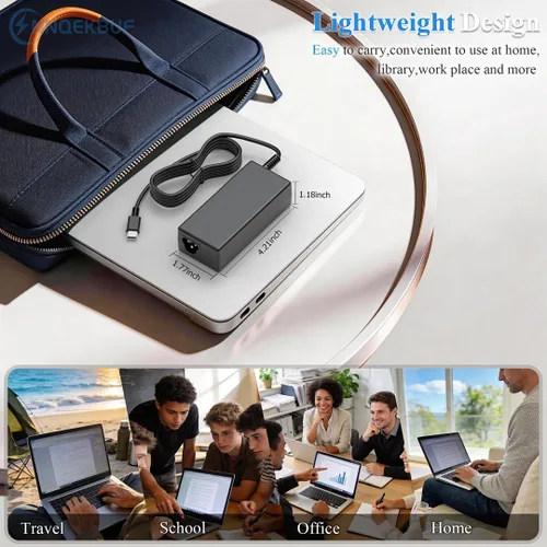 Miniatura 5 de Cargador para laptop 65 W, adaptador de corriente USB C compatible con Dell Chromebook 3100 3110 5190 5300 3300 3380 3400 3500 Latitude 5400 5420
