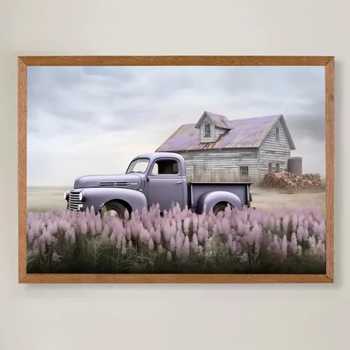 Miniatura 24 de BACKYMRJCART Arte de pared vintage de paisaje de campo de flores silvestres, paisaje, paisaje rústico, arte de pared, naturaleza, prado, pintura