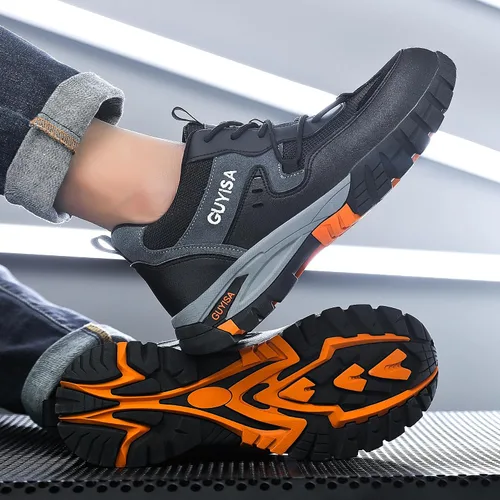Miniatura 9 de GLANOUDUN Steel Toe Shoes for Men Outdoor Men's Work Sneakers Comfort Safety Toe Working Shoes for Men Indestructible Industrial Construction Shoes