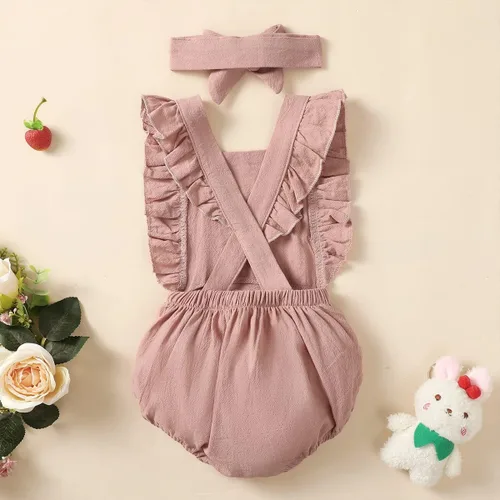 Miniatura 66 de Shalofer Traje de primer cumpleaños para bebé niña con diadema