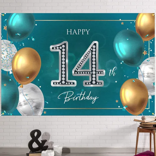 Miniatura 24 de HAMIGAR Fondo de pancarta de feliz cumpleaños número 10 de 6 x 4 pies, decoraciones de cumpleaños de 10 años, suministros de fiesta para niñas