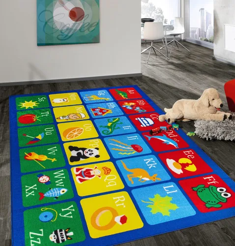 Miniatura 6 de Rugshop - Alfombra educativa para niños con alfabeto, para aprender, perfecta para zonas muy transitadas, como tu sala de estar, dormitorio, cocina