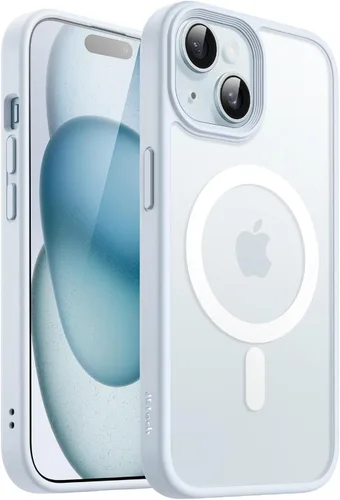 Miniatura 8 de JETech Funda magnética para iPhone 15 de 6.1 pulgadas, compatible con MagSafe, translúcida mate, delgada, a prueba de golpes, color negro