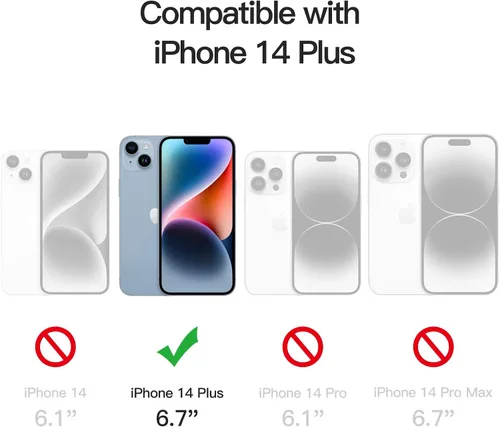 Miniatura 2 de JETech - Protector de pantalla para iPhone 14 Plus de 6.7 pulgadas, película de vidrio templado, 3