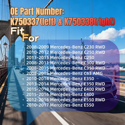 Miniatura 6 de K750337 K750338 2 unids para Mercedes-Benz 2008-2014 C230 63 AMG E350 400 550 RWD Suspensión delantera estabilizador barra estabilizador Kit