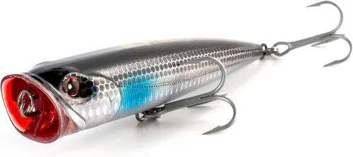 Miniatura 8 de Dr.Fish Popper - Señuelos de pesca de agua salada, 4/5.5 pulgadas GT Popper VMC anzuelos agudos señuelos de pesca para lubina, lucio, salmón en alta