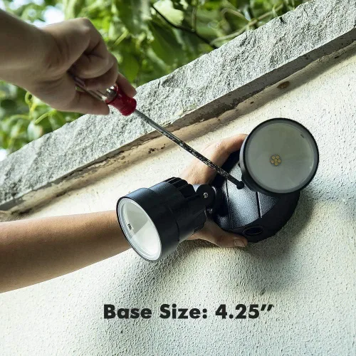 Miniatura 4 de LUTEC 2 paquetes P6221B 2000 lúmenes 18 vatios 28 LED Luz de inundación de doble cabeza para exteriores, impermeable, luz de pared de seguridad