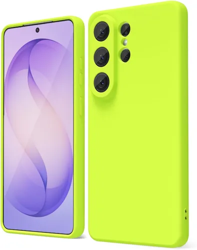 Miniatura 476 de oakxco Funda para teléfono Samsung Galaxy S21 Ultra con agarre de silicona líquida, bonita funda delgada y delgada de goma suave de TPU lisa