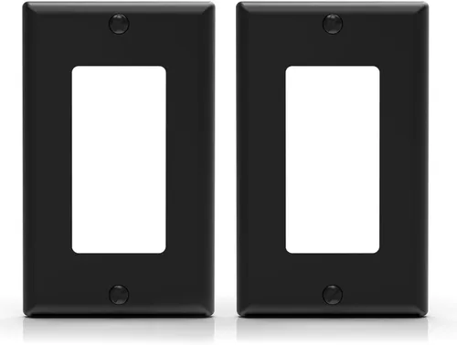 Miniatura 24 de ELEGRP Placa decorativa de pared para receptáculo, cubiertas decorativas de tamaño estándar de 1 gang, placas frontales de policarbonato irrompibles