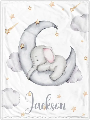 Miniatura 21 de Manta de bebé personalizada para niñas y niños, manta de bebé personalizada con nombre, mantas de regalo personalizadas súper suaves para niños