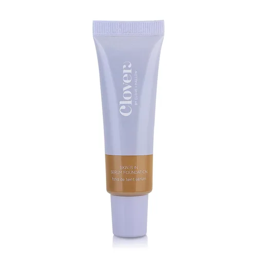Miniatura 12 de Clover Skin Is In Serum Foundation Suero facial hidratante, base ligera, libre de crueldad animal y vegano, con escualano y cera de semillas de 10