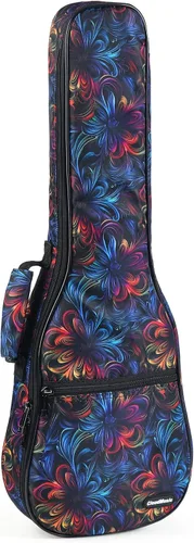 Miniatura 13 de CLOUDMUSIC Estuche para ukelele Bolsa de concierto Mochila acolchada para soprano 21 pulgadas (Soprano, Negro)