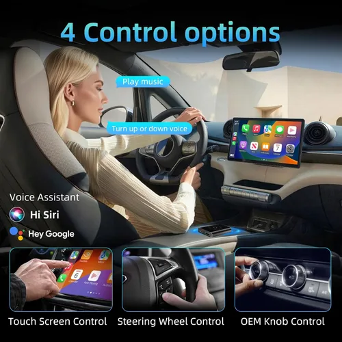 Miniatura 6 de AI Box - Adaptador inalámbrico CarPlay y automático, Plug & Play, WiFi de doble banda, Bluetooth 5.4, soporte de video 4K, sistema Android 13.0