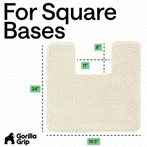 Miniatura 258 de Gorilla Grip - Tapete de baño de felpilla gruesa, suave y absorbente, secado rápido, de microfibra, con reverso de caucho, para piso de ducha, Nube
